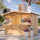 Kiosque en bois TIMBELA M150A - 6,03 m² - H232x336x263 cm - Pin/épicéa