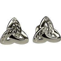 SILBERMOOS Dames Clou d'oreilles Noeux-Triangles Trinite Bijou Celte celtique brillant Argent Sterling 925 Boucle doreilles