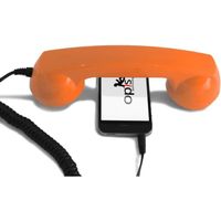 Opis 60s Micro - Combine Telephone Portable/Ecouteurs Filaire/Casque Audio en Forme combine telephonique pour Les Smartphones An