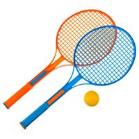 Raquettes de tennis pour enfant - Lot de 2 - Avec balle en mousse - Convient aux enfants de plus de 4 ans