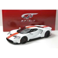Voiture miniature - GT SPIRIT - FORD GT 2017 - Blanc - FROZEN WHITE RED LANES - 1500 pièces