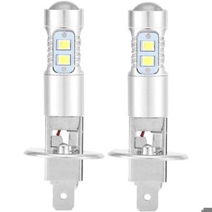 PHARES - OPTIQUES Ampoules de phare, 2x H1 6000K Super Bright 100W L