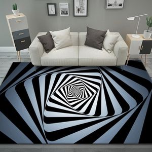 TAPIS tapis enfant tapis de chambre tapis couloir tapis cuisine Tapis d'illusion de Vortex 3D,moquette de sol pour- 80x120cm 23x47 inch-L