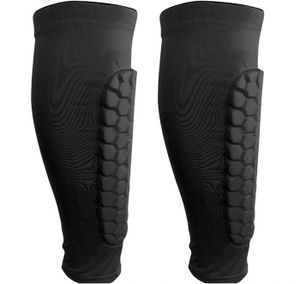 Protège-tibias SI SEN – Mousse EVA 10 Mm, Nid D'abeille, Bande Silicone Antidérapante – Pour Foot, Rugby, Ski, Skateboard