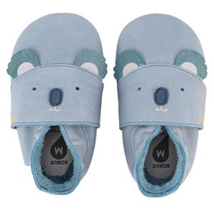 CHAUSSON - PANTOUFLE Chaussons Cuir Souple Bébé - Bobux Soft Soles - Koko Slate - Taille 24