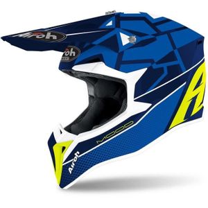 CASQUE MOTO SCOOTER Casque moto cross enfant Airoh Wraap Mood - blue gloos - S