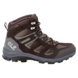 CHAUSSURES DE RANDONNÉE Chaussures de marche de randonnée Jack Wolfskin Vojo 3 Texaporeid - dark brown / lime - 41
