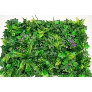 MUR VÉGÉTAL STABILISÉ Mxzzand Gazon végétal artificiel - mur de plantes décoratives - feuille de melon - 40 * 60cm