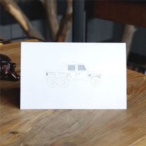 CARTE CORRESPONDANCE Carte de voeux Carte de voeux 3D en trois dimensions Kajipu Car Creative Card blanc