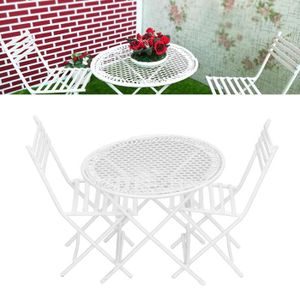 MAISON POUPÉE Pwshymi-Chaise de table de jardin de maison de pou