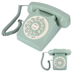 Téléphone fixe Téléphone antique Appel à haute définition vert de