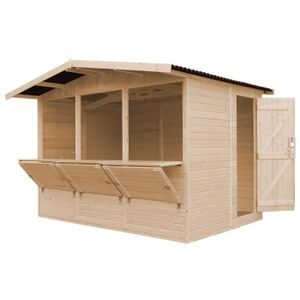 KIOSQUE - GAZEBO Kiosque en bois TIMBELA M150A - 6,03 m² - H232x336