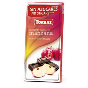 BISCUITS DIÉTÉTIQUES Chocolat Noir-Pomme sans sucre ajouté et sans gluten (75g) Torras