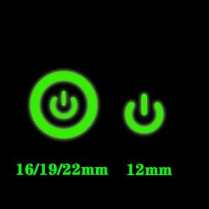 INTERRUPTEUR Power symbol Green-3-6V-12mm-Momentary -12-16-19-22mm Interrupteur à Bouton Poussoir En Métal Bouton D'alimentation Étanche Plat Bir