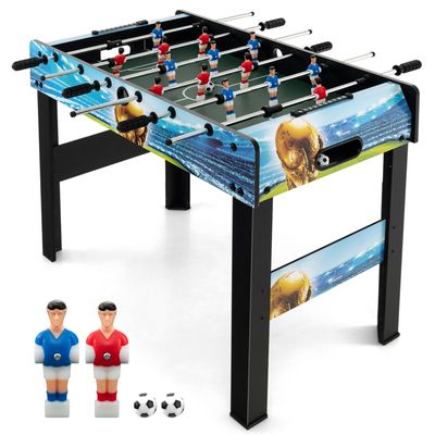 DREAMADE 2 en 1 Table de Jeu Multifonctionnelle en Bois Baby Foot + Hockey Accessoires Riches Utilisation Large pour Maison Bureau Camping