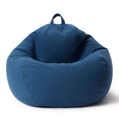 Pouf Poire Lumaland Comfort Line - 100x120x50cm, Housse Lavable, Remplissage Billes, Gris Clair