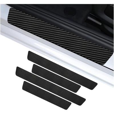 5 Pièces Protection Seuil Porte Voiture Ford Grand Tourneo Connect 3 (2022-2024) - Autocollant Cuir Fibre Carbone