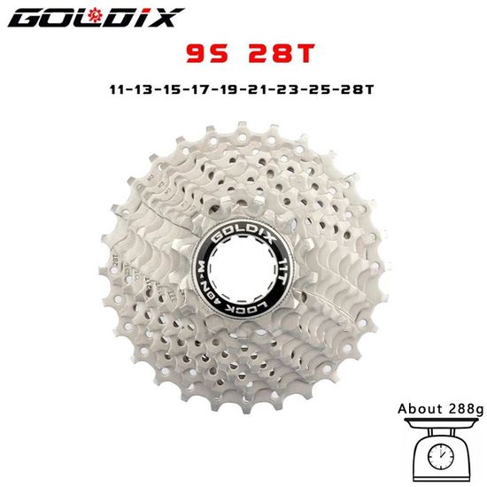 Cassette 7 Vitesses 11-28T Pour Vélo Route – Acier, 220g, Pignons 11/13/15/18/21/24/28T, Compatible Shimano