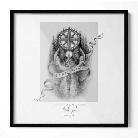 Cadre Photo Poster Art California 50x50 Cm Noir - MDF Verre Acrylique