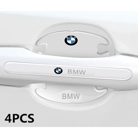 Lot de 4 porte collision bande anti - rayures poignée autocollant de protection de porte de voiture décoration pour BMW