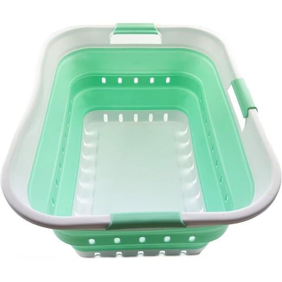 Panier à Linge Pliable 42L - Avec Poignées & Aération, Se Range Ultra-fin ! - 11