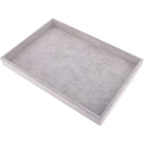 Plateau Organisateur à Bijoux En Bois - Dimensions 21,7 X 14,7 X 3 Cm, Pour Rangement Bracelets, Bagues, Colliers