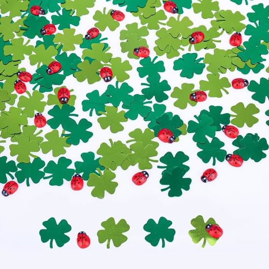 Lot De 160 Autocollants Trèfle à Paillettes - Caoutchouc Mousse, 3 Tailles (1,5 à 4 Cm) - Décoration Fête Saint Patrick