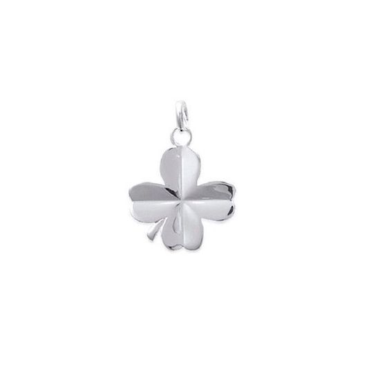 Pendentif Trèfle 4 Feuilles En Acier Inoxydable Argenté - Porte-bonheur Avec Chaîne Offerte - Cadeau Femme/homme - 8