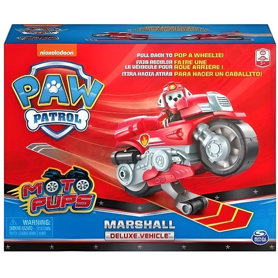 PAT PATROUILLE - VEHICULE + FIGURINE AMOVIBLE MARCUS MOTO PUPS Paw Patrol -  Moto Rétrofriction - 6061224 - Jouet Enfant 3 Ans et + - Cdiscount Jeux -  Jouets