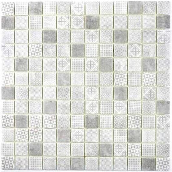 Verre Pierre Naturelle Mosaïque Carrelage Maryot Blanc Or