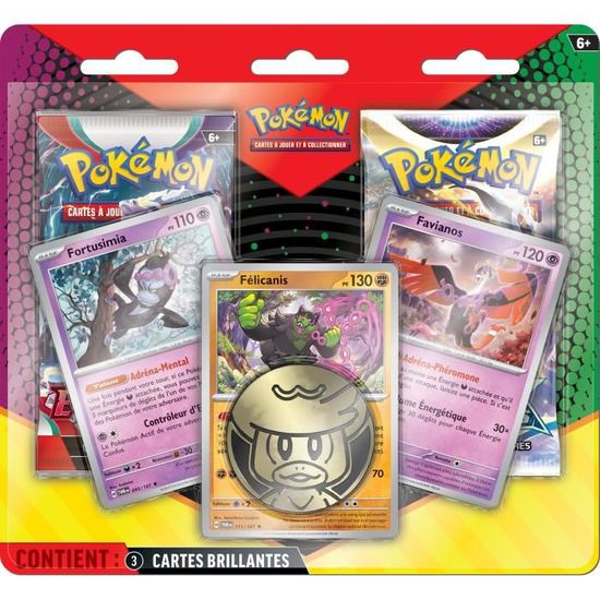 Pokémon - Pack 3 Boosters Psykokwak / Akwakwak - Le P'tit Poucet