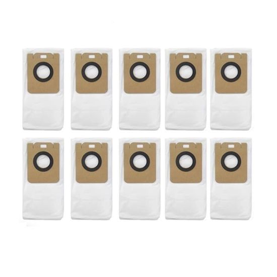10PièCes Sacs à PoussièRe pour Xiaomi Dreame Bot D10 plus RLS3D Aspirateur PièCes de Rechange Accessoires VACUUM CLEANER BAG