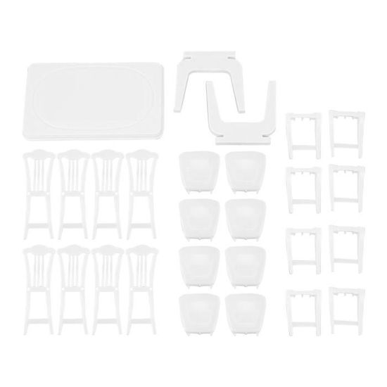 Ensemble de chaises de table à manger - PWSHYMI - Maison de poupée - 1