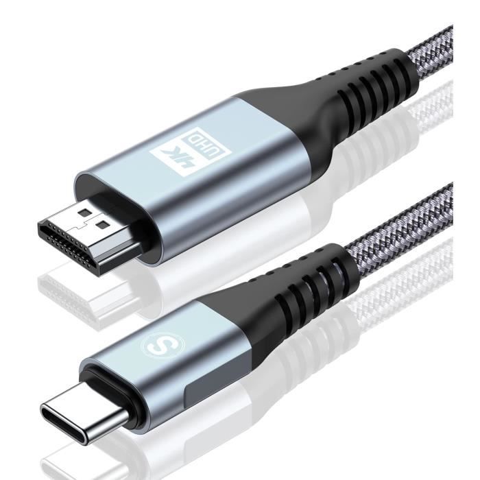 Cable Video Tipo C Vga Loryi Cable USB C A VGA De 6 Pies, Cable USBC Tipo C A VGA [compatible Con Thunderbolt 3] Para MacBook Pro 2019/2018/2017, Galaxy S10/ S9/S8, Dell
