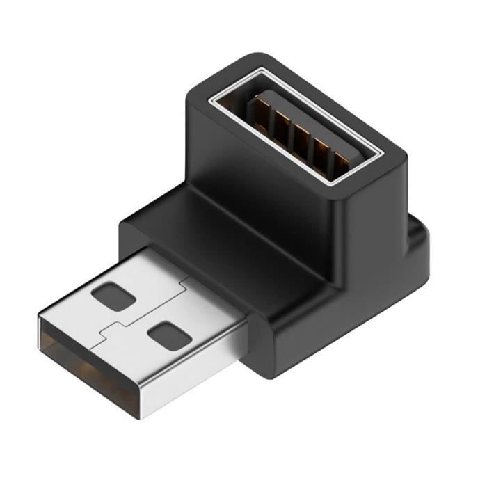 JIM-Adaptateur USB mâle vers femelle Adaptateur USB mâle vers USB femelle en forme de U 10 Gbps JIM-Adaptateur USB mâle vers femelle Adaptateur USB mâle vers USB femelle en forme de U 10 Gbps