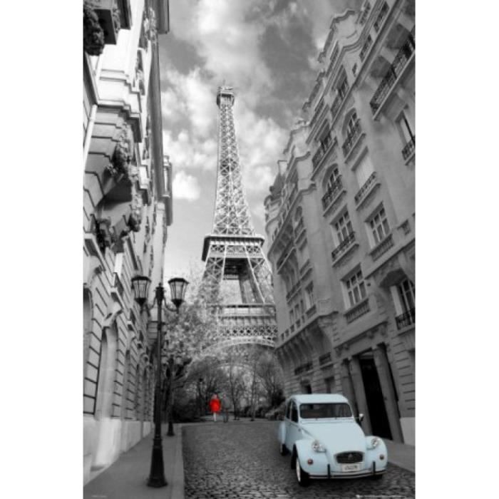 Tour Eiffel Poster Paris Femme En Rouge 2 C Achat Vente Affiche Poster Soldes Sur Cdiscount Des Le 20 Janvier Cdiscount