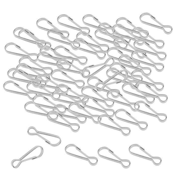 100pcs mousquetons en acier inoxydable printemps mousqueton extérieur matériel 32mm