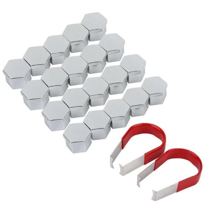 20Pcs Cache ecrou protection 17MM vis boulon Roue jante anti-vol durable+2x outil demontage