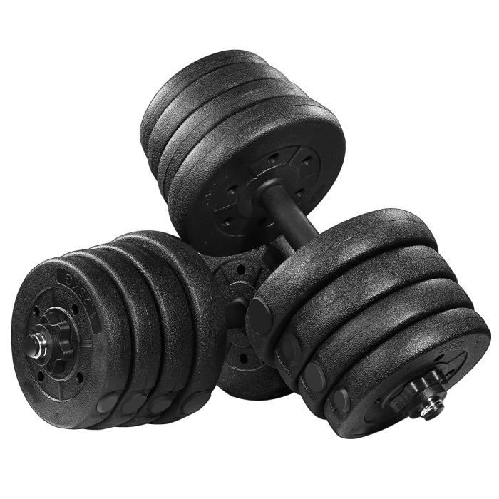 Haltères Poids 30kg, Ensemble D'haltères de Haute Qualité (Une paire)
