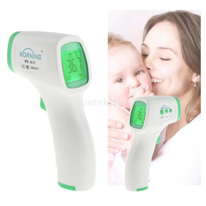 Thermomètre Infrarouge sans Contact Numérique Teste Température avec écran LCD