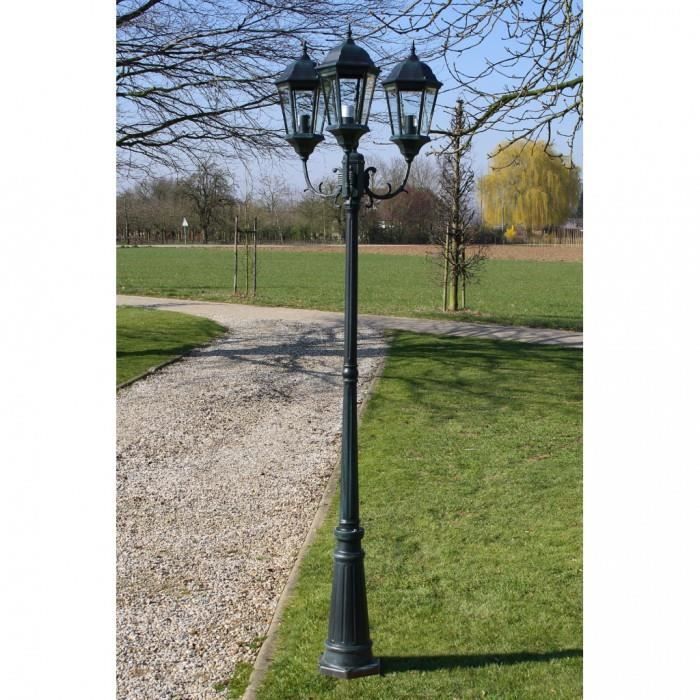 Eclairage paysager Lampadaire exterieur triple 230 cm