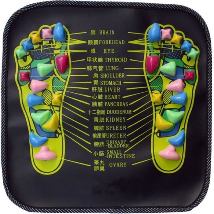 Coussin de pied en pierre acupression des pieds Portable facilité douleur musculaire accessoires de - Modèle: Black - HSJSZHA05698