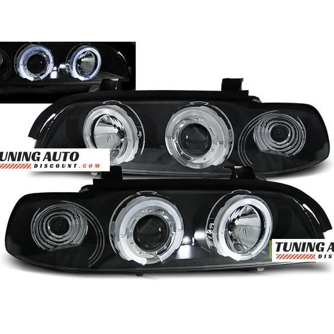 Phares avant BMW e39, 09.95-06.03 angel eyes noir ( 26952 )