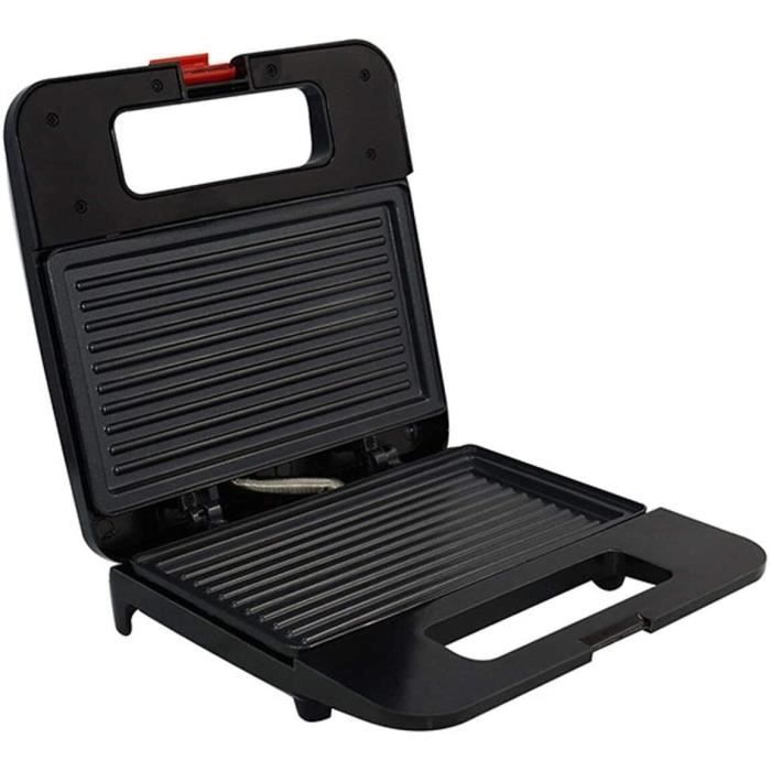 TOASTER XJ 750W 2 en 1 GrillePain de Sandwich avec plaques antiadheacutesifs Fabricant de grillades Chauffeur de Chauffeur Acier775