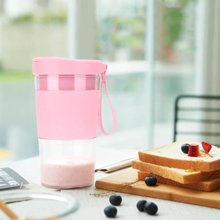 Presse-fruits électrique portable Juicer Extracteur de jus Blender avec paille USB -LAT