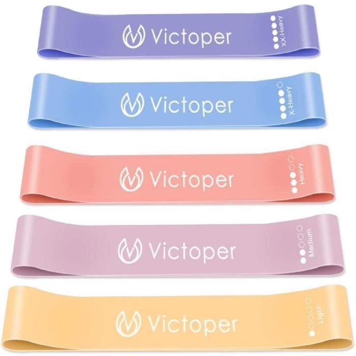 Bande de résistance élastique Victoper Wesho Bandes Elastiques Musculation?Bande Elastique Fitness Bandes Musculation? avec Guid67