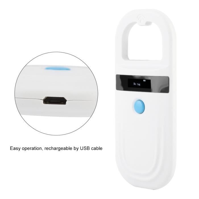 Scanner d'identification de puce d'animal domestique rechargeable de scanner d'identification de puce animale de scanner -CYA