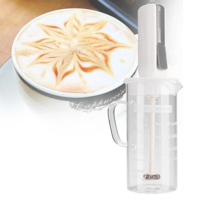 Mousseur à lait, Mousseur à lait électrique Mousseur Mousseur Chauffe-lait, adapté à la préparation de cappuccino, latte,