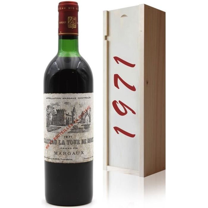 Coffret Château La Tour de Mons 1971 Rouge 75cl AOC Margaux