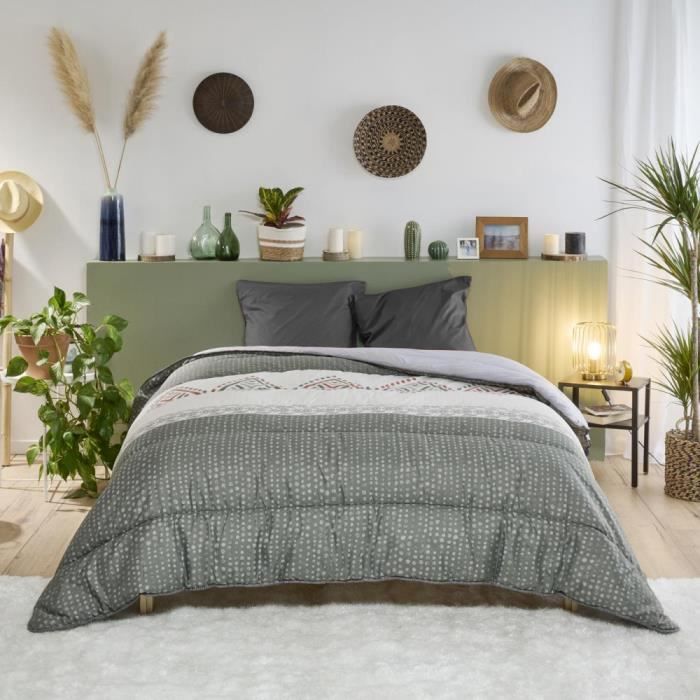 BLEU CALIN Couette imprimée 140x200cm La Sahara - Chaude et douce - Utilisation sans housse - Edition limitée